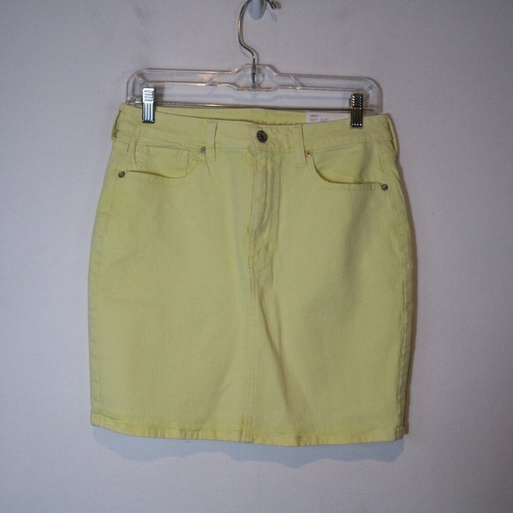American Eagle AE Denim‎ Mom Mini Skirt Butter Yellow Womens 8 High Rise Boho